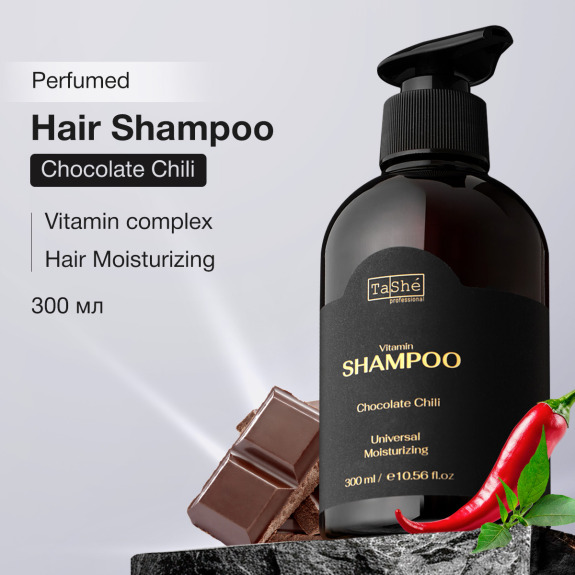 Tashe Professional Vitamin Shampoo Chocolate Chili Green Herbal Extract Comple Eliminates Britt